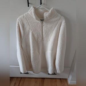 Smash + Tess Cream Sherpa Half-Zip Jacket